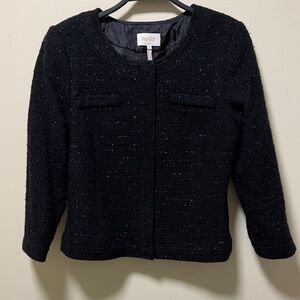 Laundry By Shelli Segal Black Textured Blazer